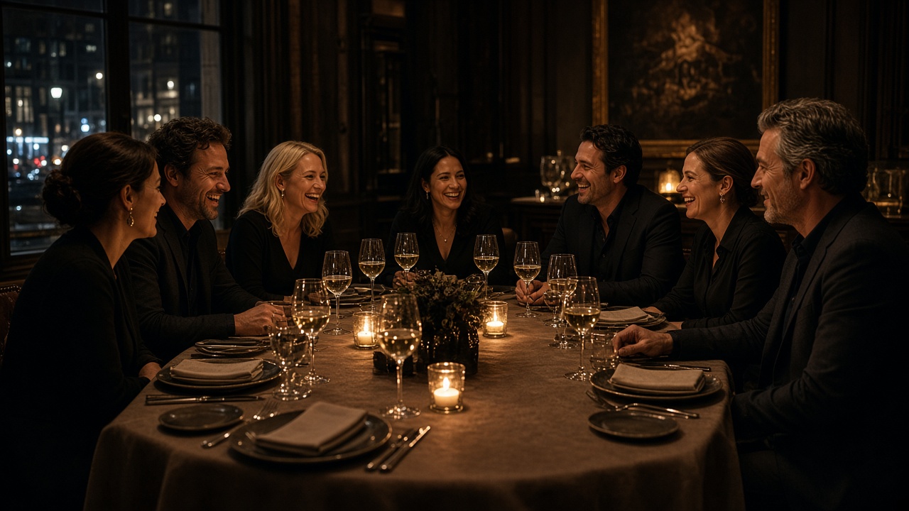 Candlelit long table
